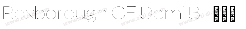 Roxborough CF Demi B字体转换
